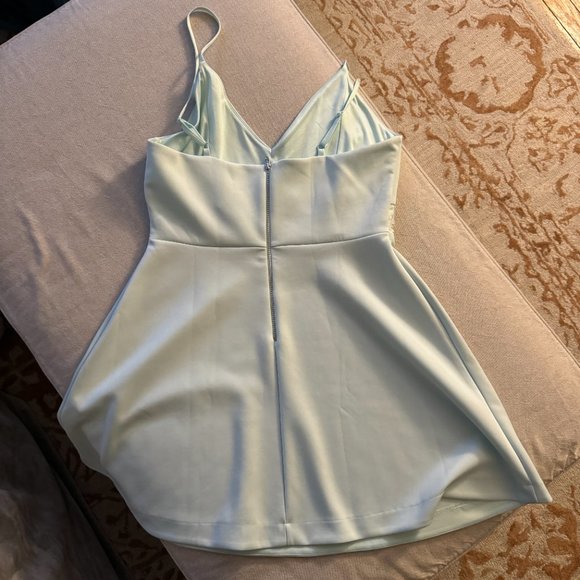 ASOS Mint Green Mini Dress with Floral Detail - Picture 8 of 9